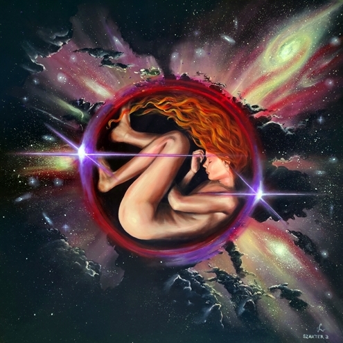 Szakter Judit-SzakterArt - Az Interstellar című festmény